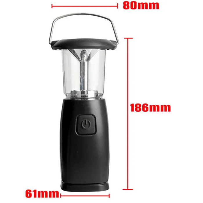 Outdoor Portable 6 LED Tent lantern Dynamo Hand crank Solar camping light Lantern for hiking Fishing