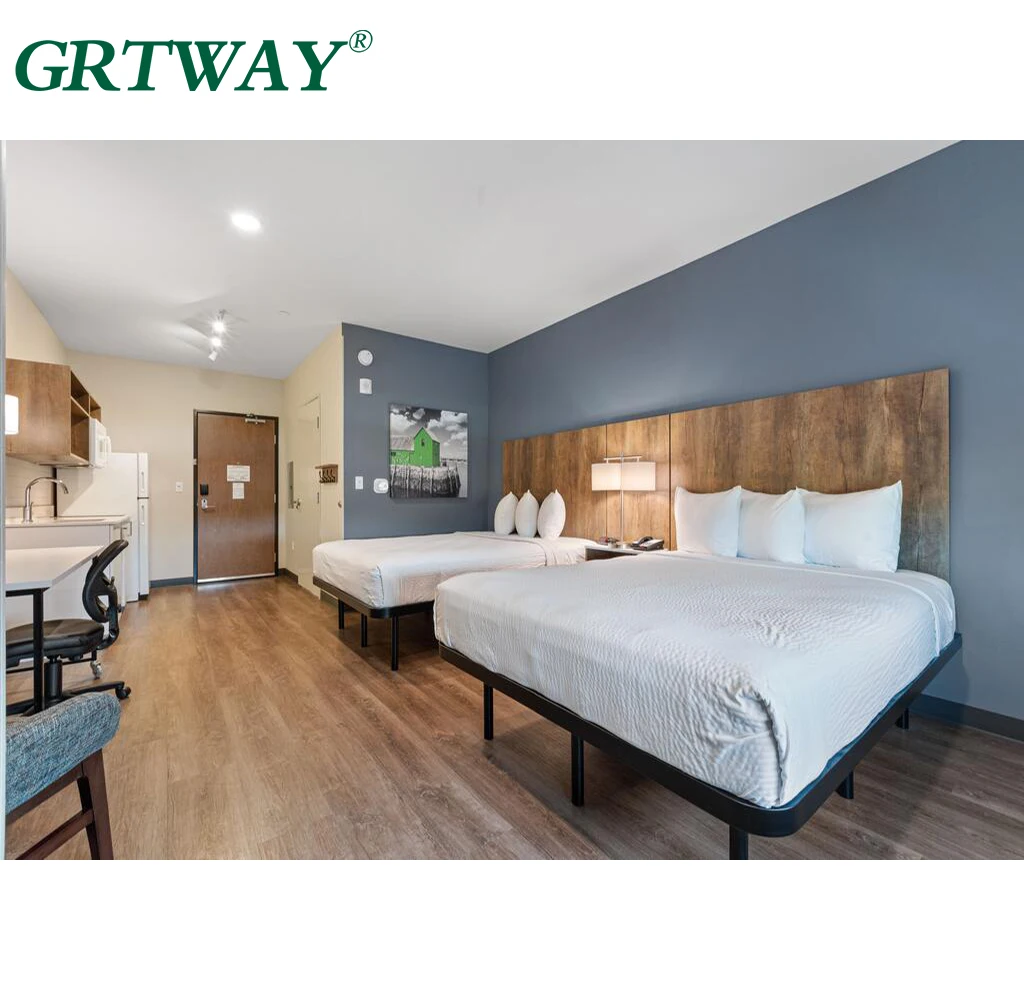 GRT5057 деревянная мебель для спальни отеля, производитель, распродажа, дешевый современный набор мебели для отеля в американском стиле