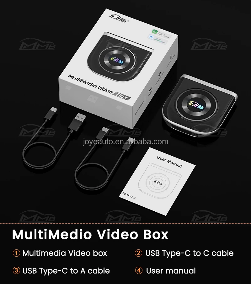 OEM Arrival MMB Android 13 Car play Ai Box 8G + 128G Wireless Adapter Carplay HD Convert Android Auto Carplay YouTube Netflix