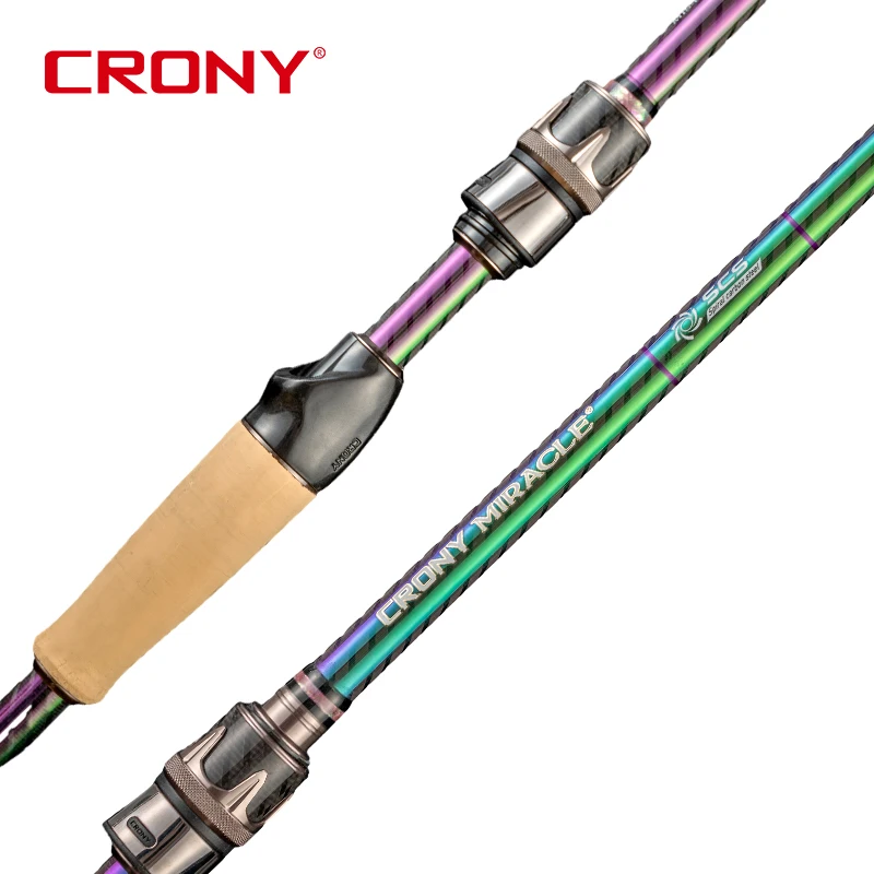 CRONY Miracle Series 4A Grade Cork Two Sections Carbon Fiber Reel Seat Fuji F Ring Guide Extra Fast Action Soft Lure Fishing Rod