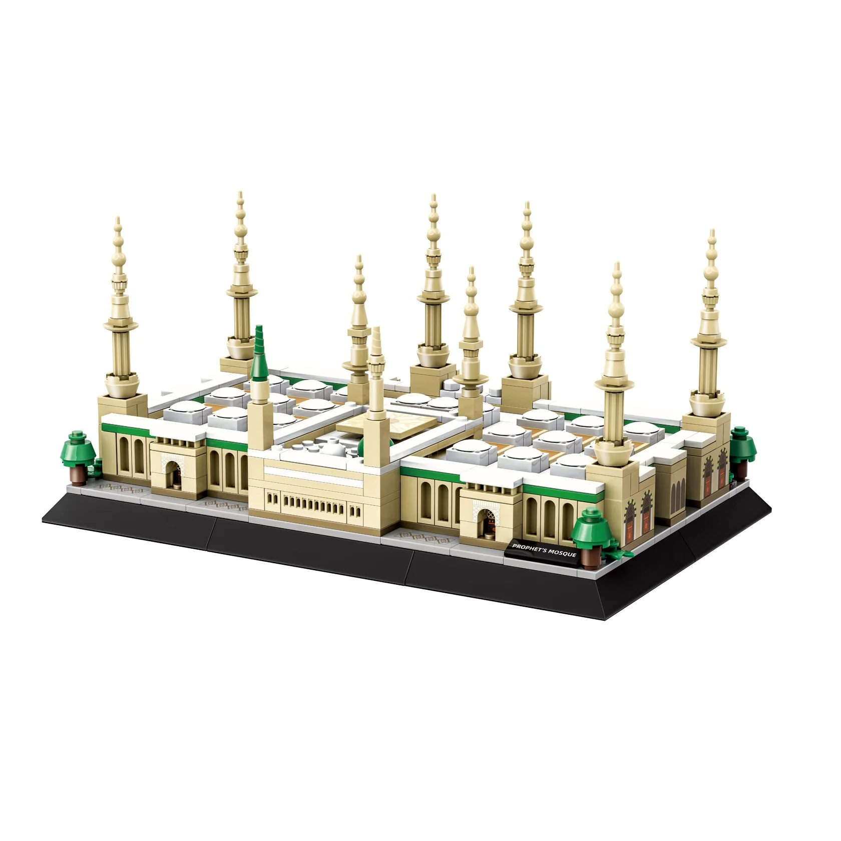 New Style Wange 594pcs Bricks Al Masjid an Nabawi Famous Building Architecture Medina The Prophets Mosque Building Block Set