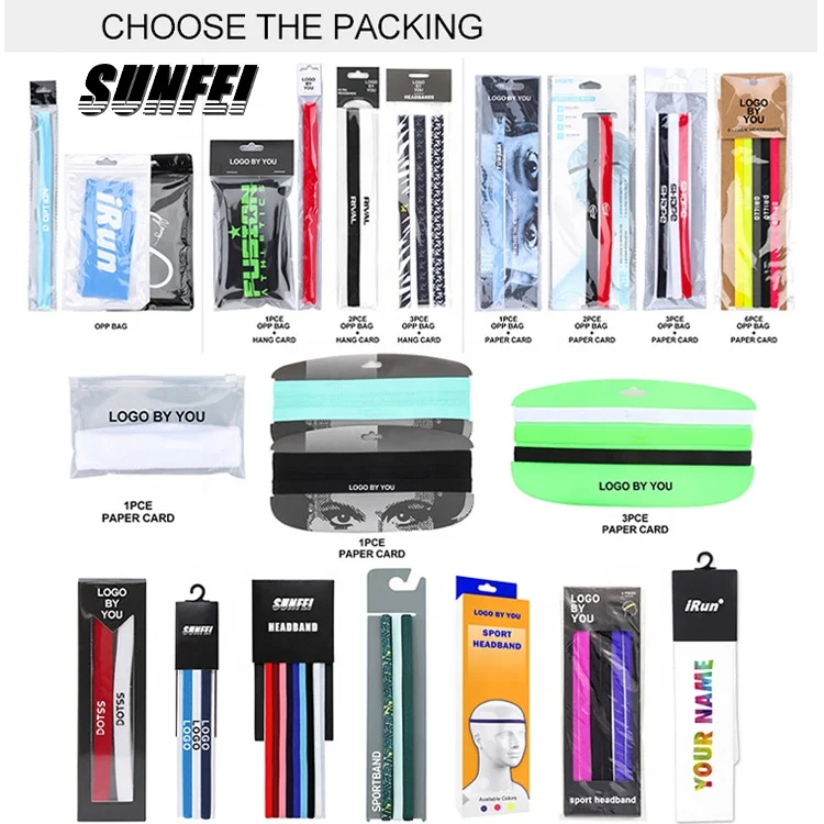 iRun Custom Print logo kids headbands Ninja tie Sweatband Elastic Spandex Headband Sport Head band For Tennis yoga