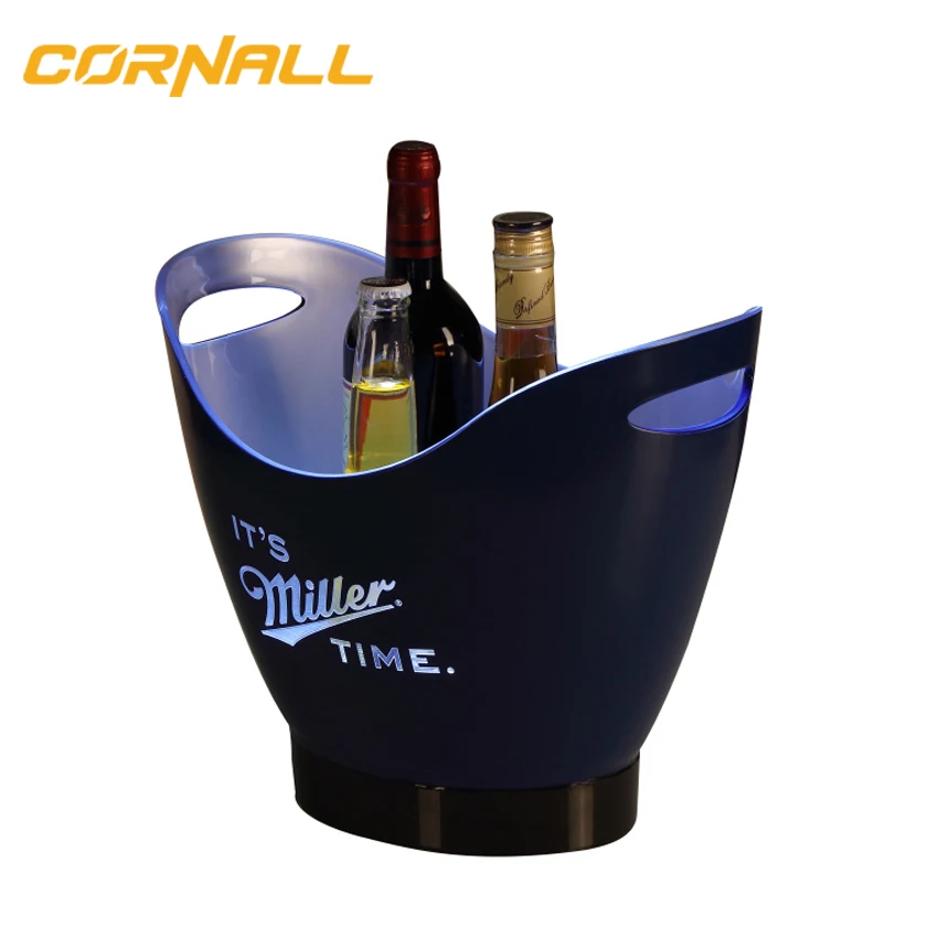 LED Ice Bucket 5L Large Capacity Wine Cooler Led Waterproof with Colors Changing Retro Champagne Wine Ice Beer bucket