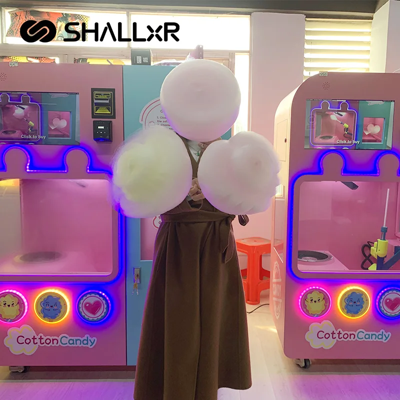 Commercial Custom Design Mini Snack Touchscreen Qr Code Electronics Kids Cotton Candy Food Vending Machine For Usa