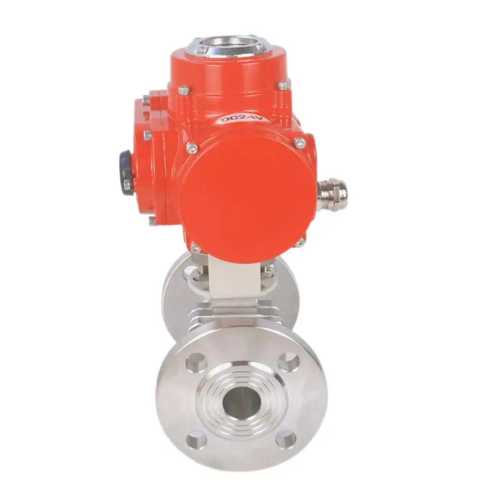 DN25 DN50 DN65 DN 100 floating type stainless steel electric actuated ball valve