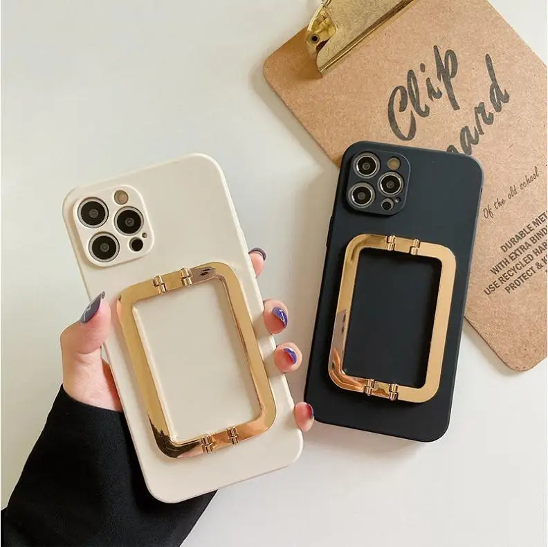 2021 Protective Phone case For iPhone 11 12 Pro Max lady case with bracket ins Phone Cover For iPhone 7 8 12 Pro Max