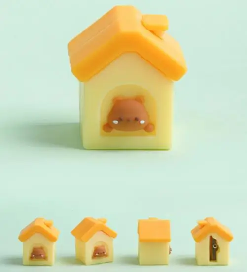 Cute Pet House pencil sharpener cartoon student stationery portable mini pencil sharpener