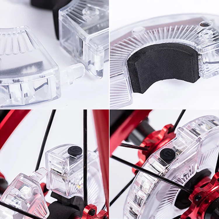 7 Colors LED Smart Cycling Hub Light IP55 Waterproof Bike Wheel Light With Optics Lens