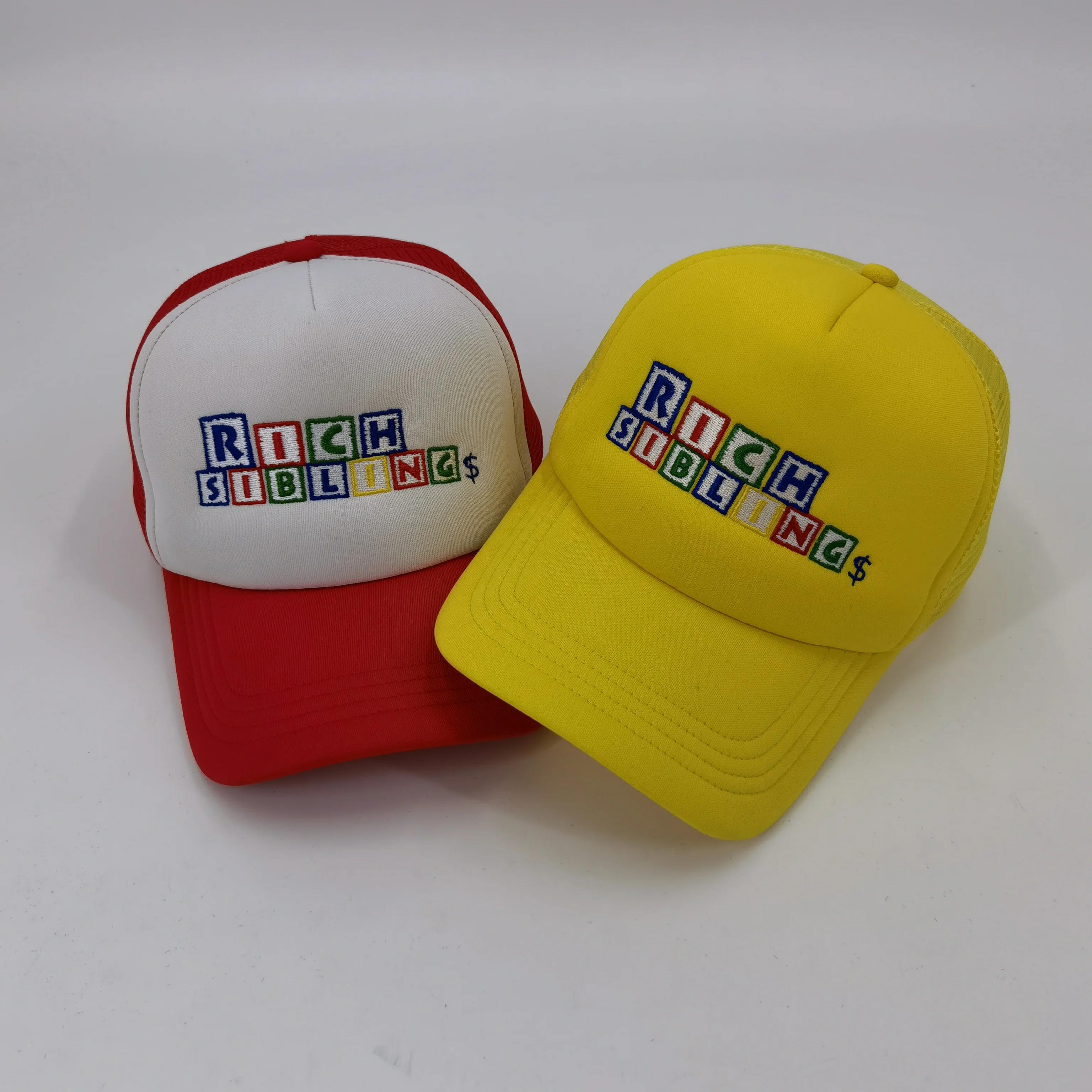 high quality embroidery custom trucker hat printed logo sports trucker hat 3D foam printing five-piece mesh foam trucker cap