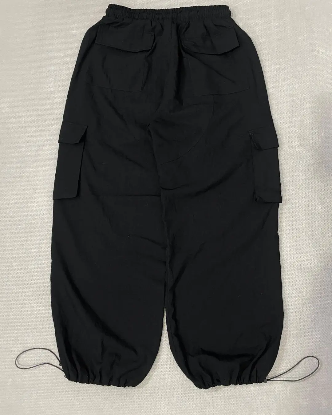 Lady Nylon Parachute Pants Manufacturer 6 Pocket Cargo Trouser Wide Leg Lasku Housuja Custom Baggy Snow Pants Men Streetwear