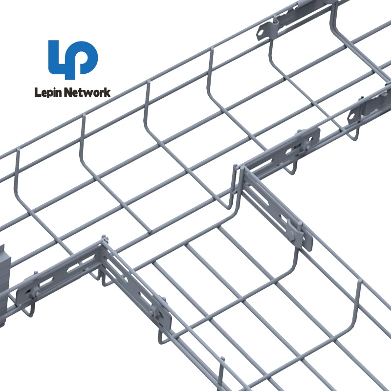ningbo lepin factory customize 200mm galvanized square basket cable tray size outdoor 316ss 304 steel wire mesh metal wire duct