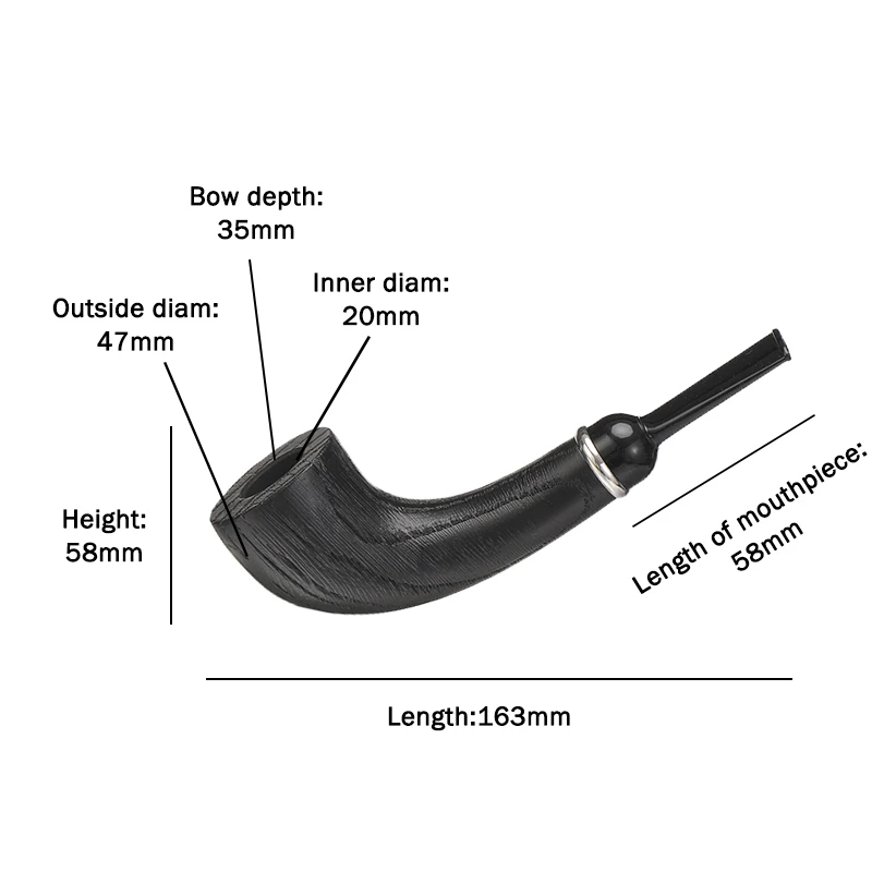 Smoke Pipes oak Wood Durable Herb Wood  Cheap Small Smoke Handcrafted Wood Pipe Smoking Tobacco