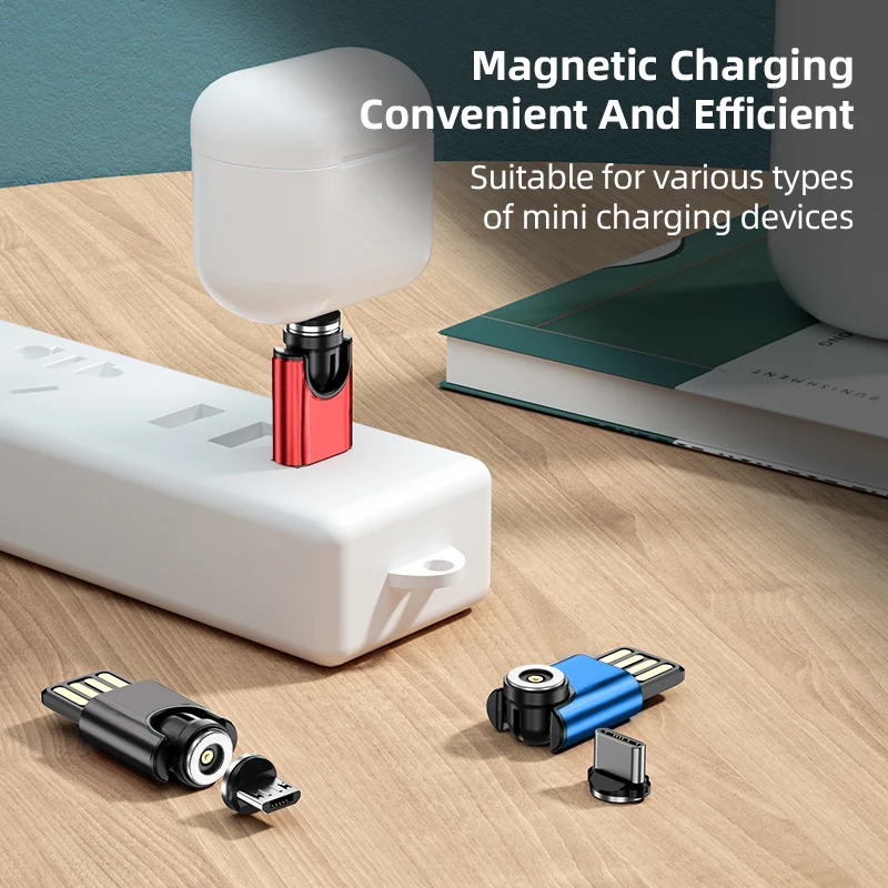Wholesale 3 in 1 mini magnetic charging cable 540 micro lighting phone accessories type c fast charging mini magnetic usb cable