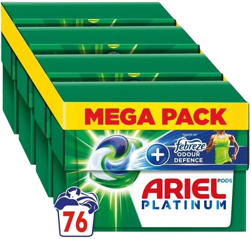 Ariel All-in-One Platinum PODS Washing Liquid Laundry Detergent Tablets / Capsules, 120 Washes (60 x 2) with Extra Stain