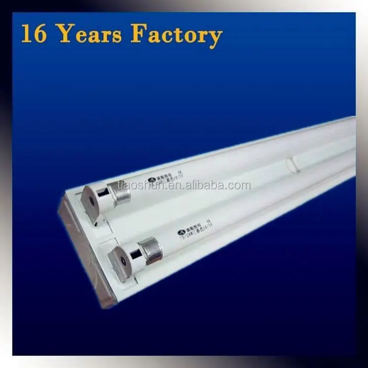 Flush mounted fluorescent batten fitting 2x28w tube bracket