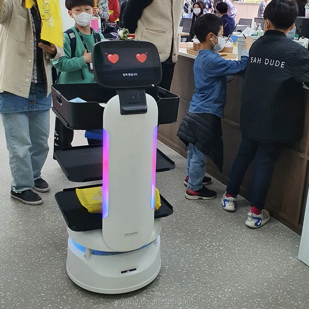 human driverless robot/car delivery robot/robot for delivery Humanoid robot restaurant waiter service delivery