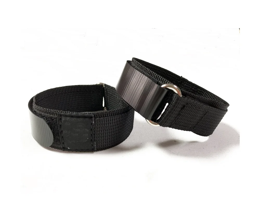 Hook Loop Sport Watch Strap 25mm Nylon Straps Black Fastening Watchband
