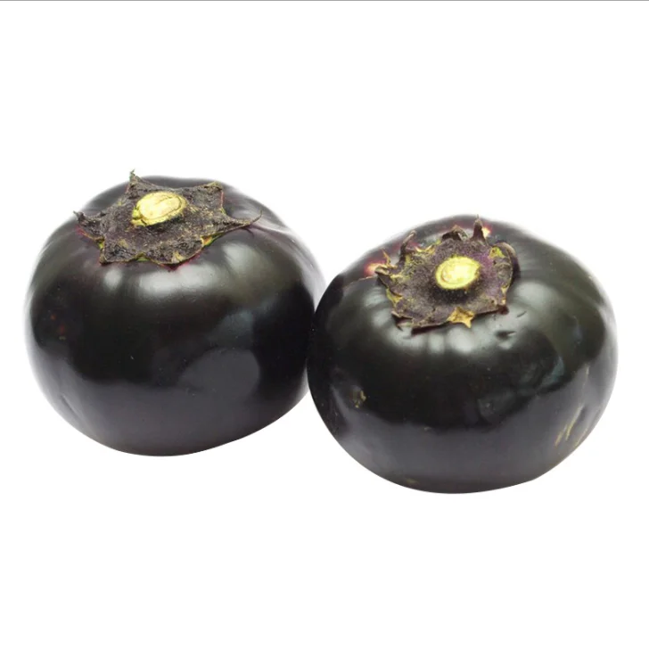 
China 2021 F1 Hybrid Dark Purple Round Eggplant Seeds for Growing Planting 