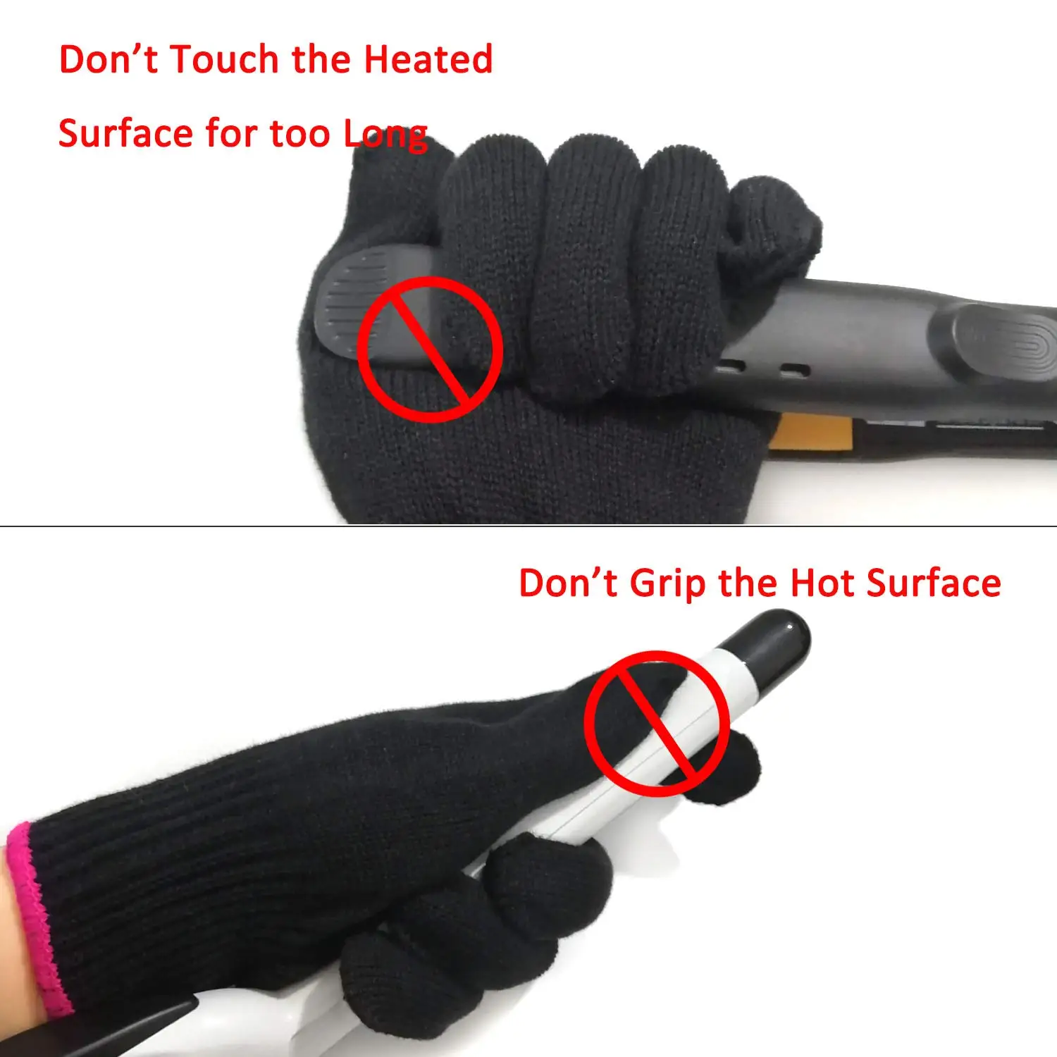 Heat Resistant Glove for Hair Styling Curling Iron Flat Iron and Curling Wand Safety Work Gloves