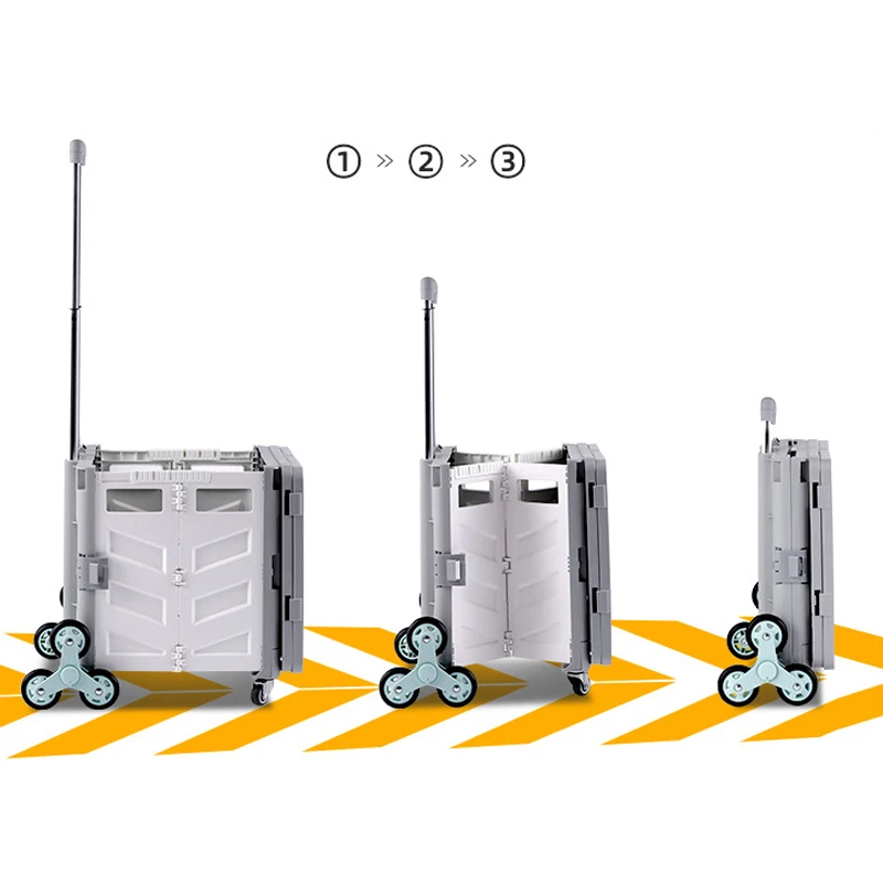 Small mini supermarket wheeled folding shopping cart  trolley