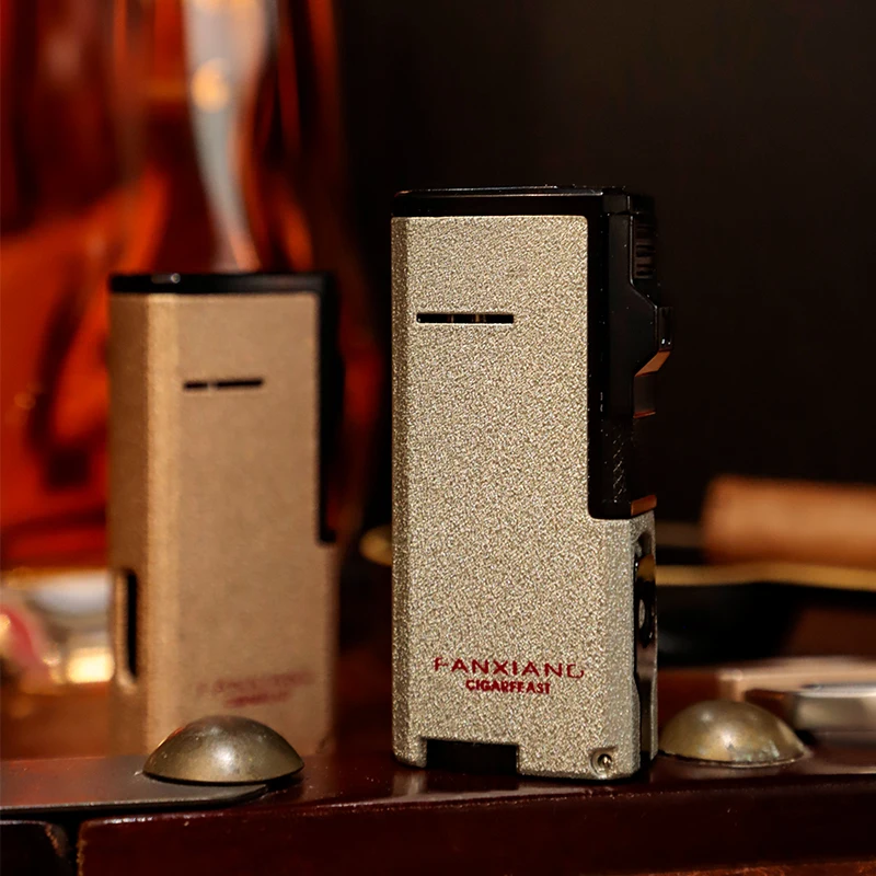 Wholesale metal lighter Adjustable flame smoke products Jet Lighter Refillable Butane Lighter