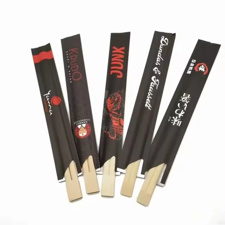 Customized print logo Wholesale Custom Printed Logo Bulk Chop Sticks Disposable Bamboo Chopsticks