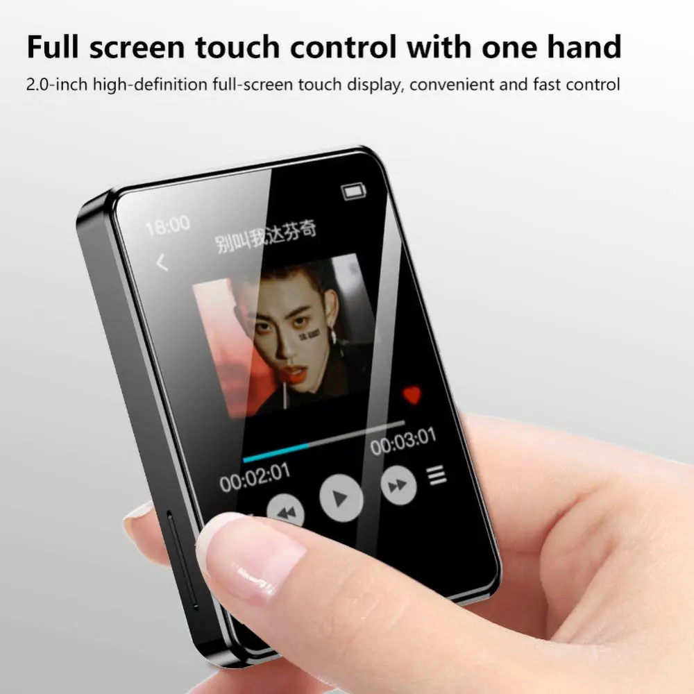 Full screen Blue-tooth Walkman student MP4 small external music player portable touch Recording video playback with e-book radio