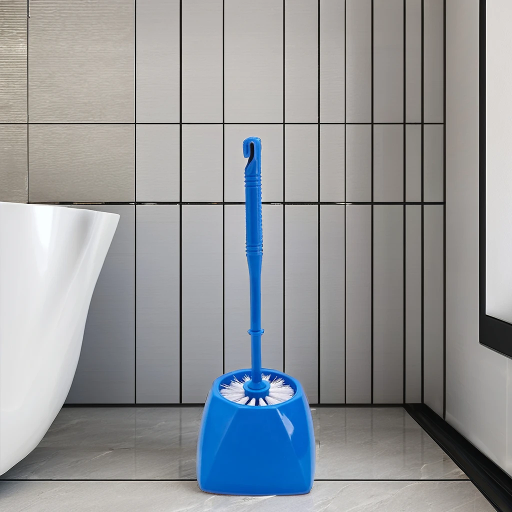 36*10 Bathroom Accessories Modern Hygienic Silicone Cleaning Toilet Brush Set Hand Sustainable Blue, White or Customized Color
