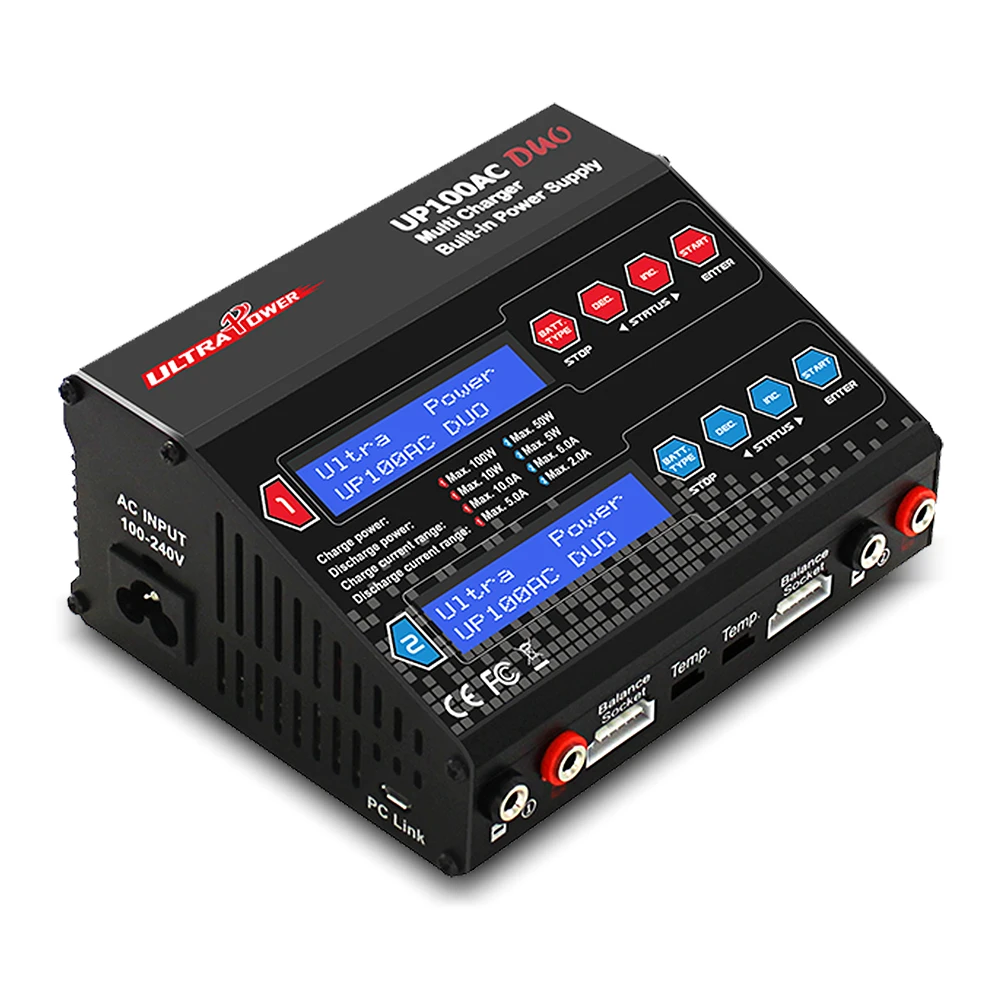 Ultra Power UP100 AC Duo Smart Battery Charger
