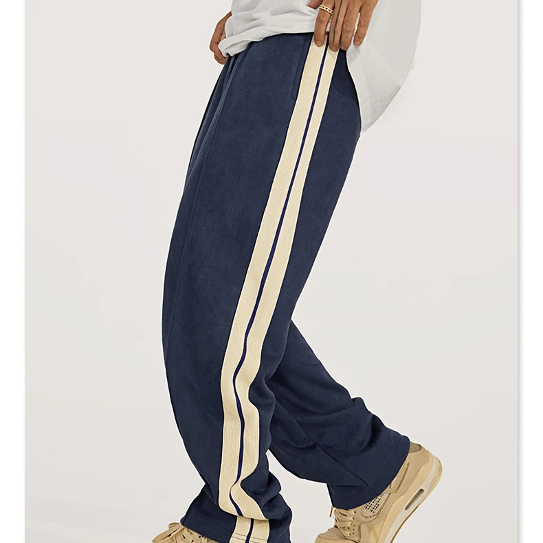 Wholesale Blank Strips Outdoor Cargo Jogger, Stack Pants High Quality Plus Size Mens Stacked Jogger with Custom LOGO/