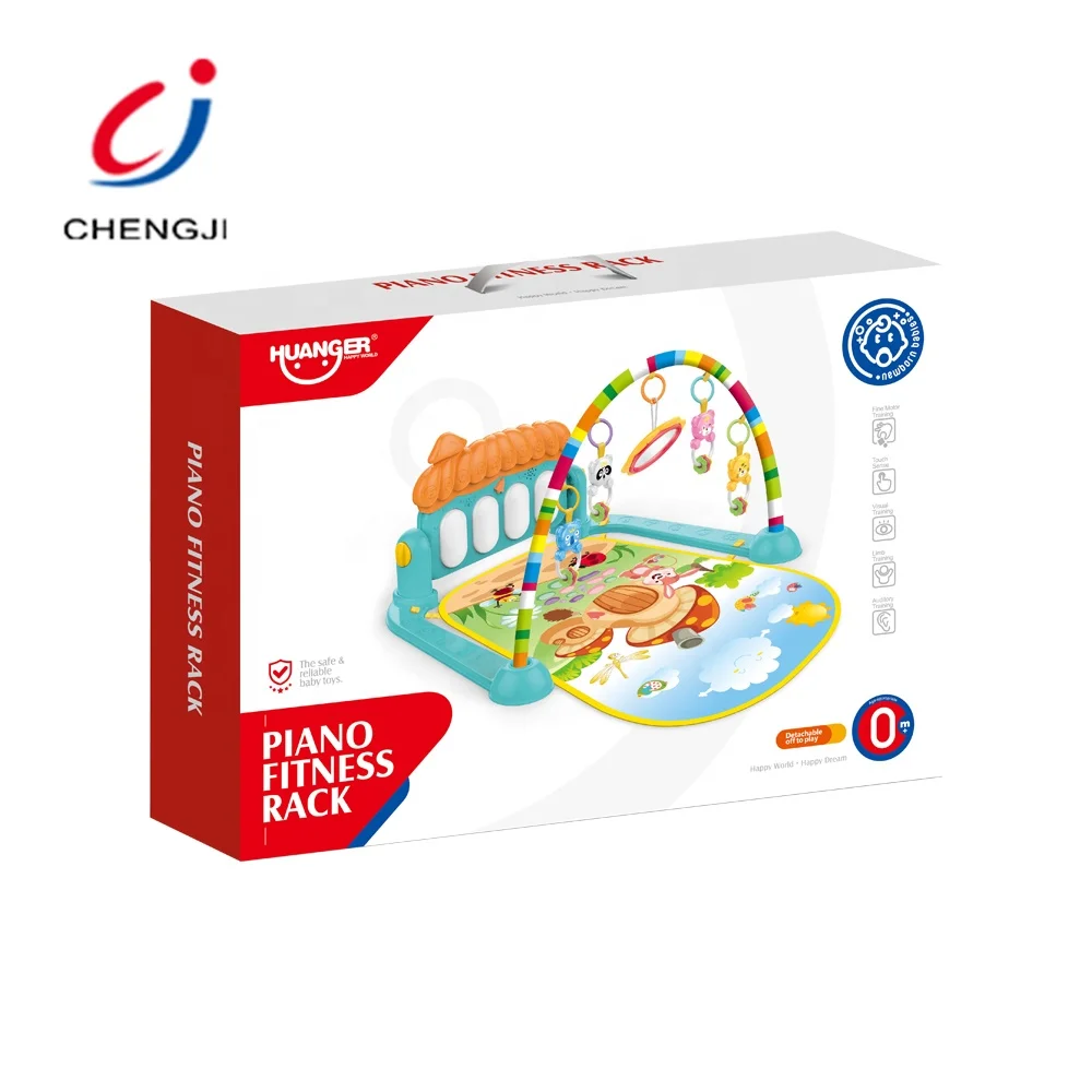 
Safety foot pedal removable rattle gym piano fitness rack baby with light and music 