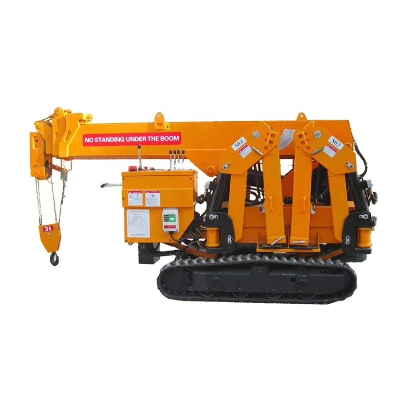 Best selling PLK Crawler Tracked Spider Crane 360 degree 3 Ton 5 Ton Spider Crane hydraulic Spider crane For Construction
