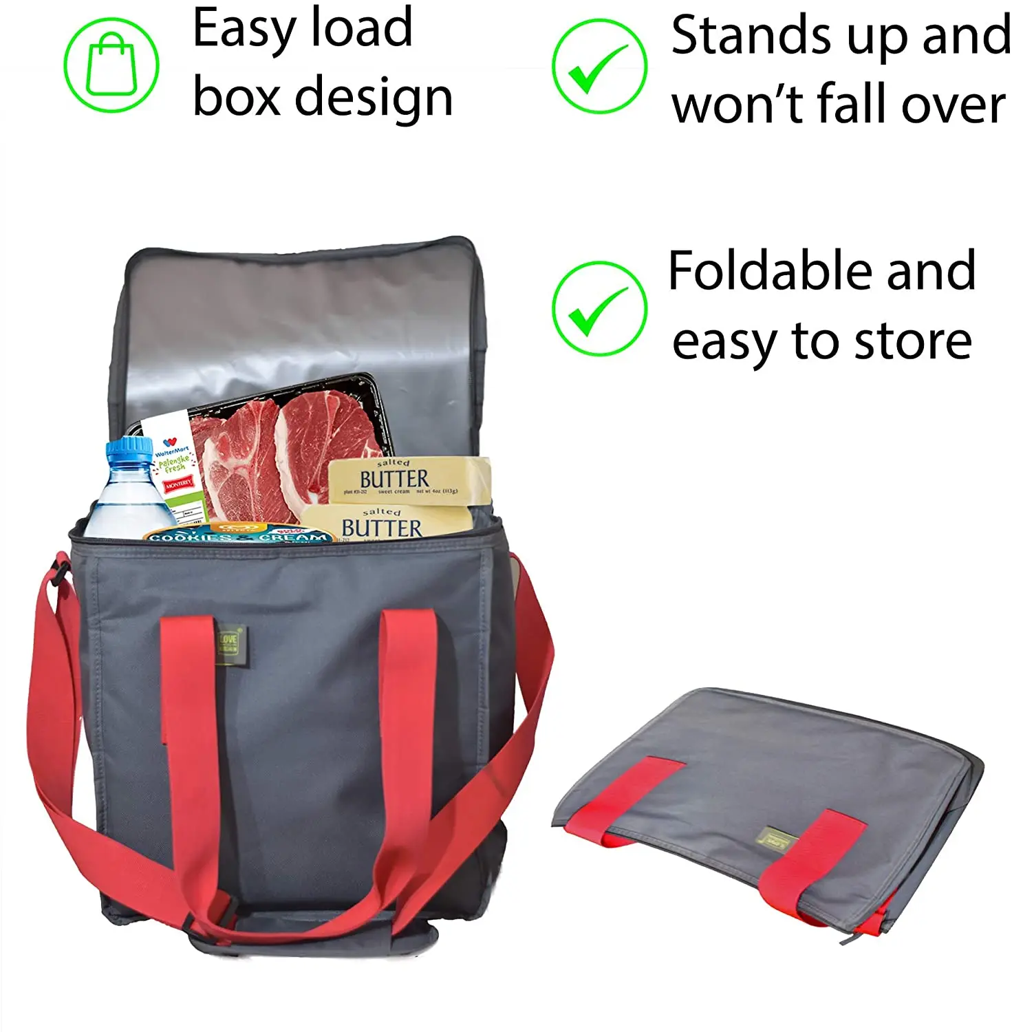 Factory Price Grocery Reusable Tote Cooler bag  Insulated Shopping Bag thermal lunch shopping bag for food