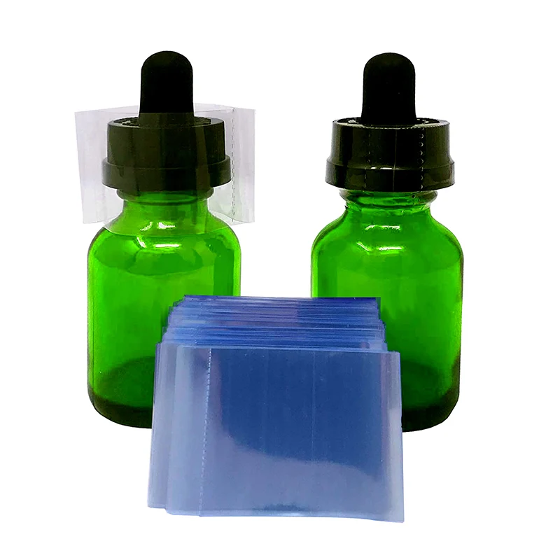 1oz 30ml Glass Bottle Clear PVC heat Shrink Wrap film