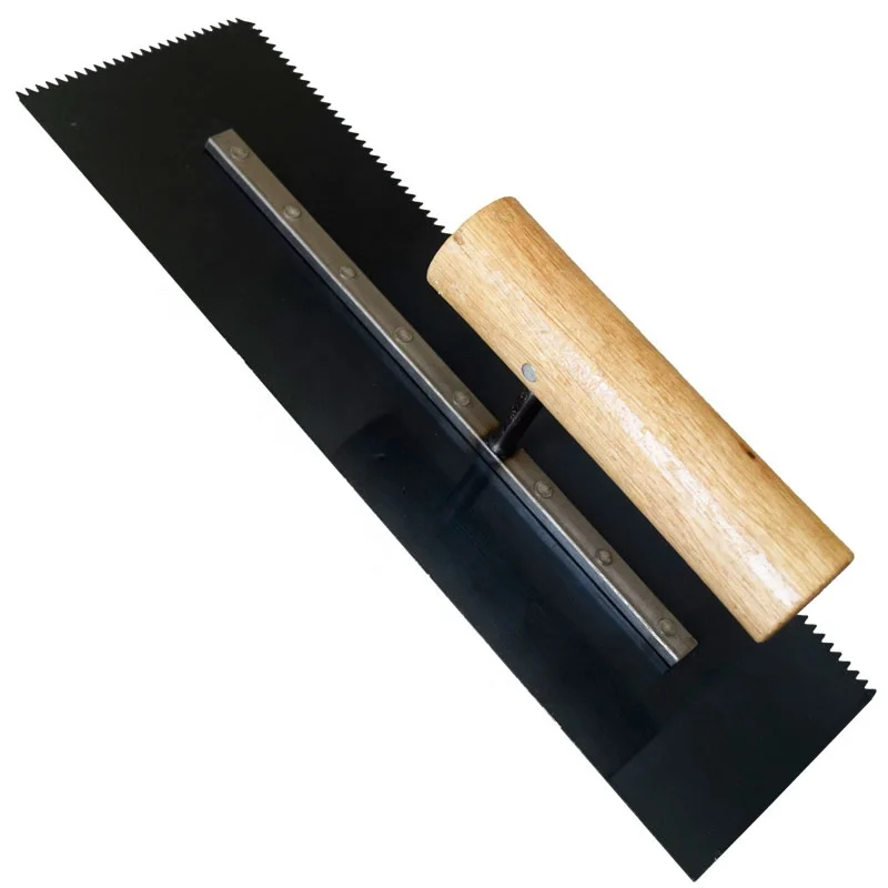 Cement self leveling trowel epoxy floor pushing knife serrated flat end manganese steel scraper spatula spatula and floor paint