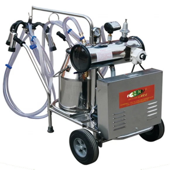 Small electric wheeled cow goat use milking machine for farm