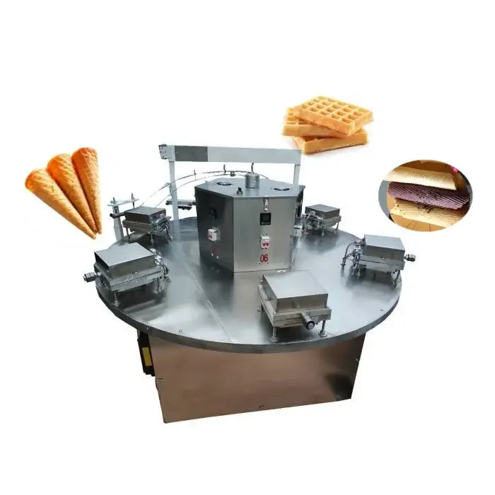 professional waffle making industrial waffle maker automatic rolled sugar cone baking ice cream cone making machine