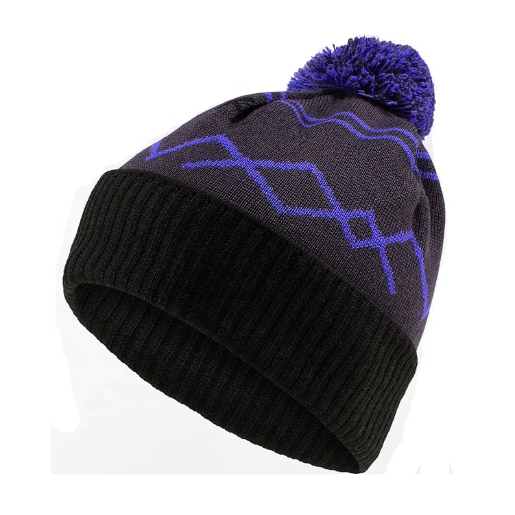 Jacquard Hat For Women Hats Winter Wholesale Luxury Vintage Knit Logo Beanie