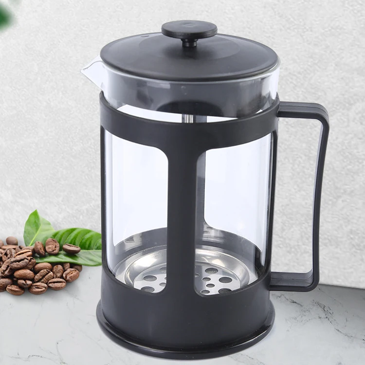 New-style Press Handle Stainless Steel Filter Hand Coffee Maker Heat Resistant High Borosilicate French Press