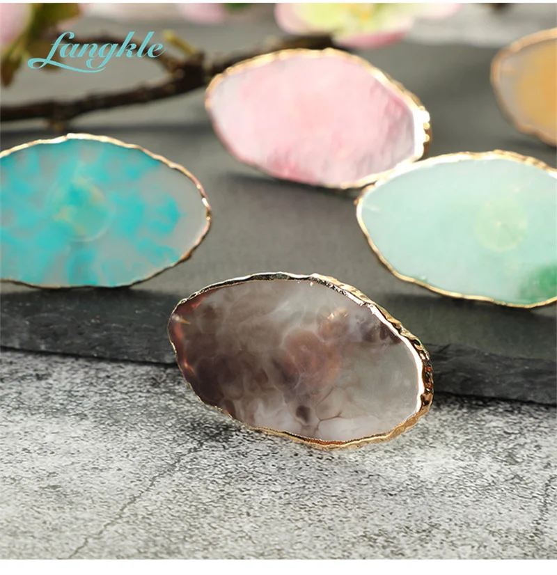 Fangkle Oval Shaped Colorful Nail Gel Polish Painting Ring Nail Art Palette