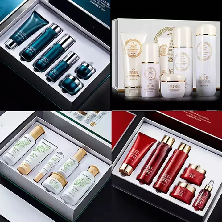 Hyaluronic acid facial kit anti face acne treatment oily serum creams skincare gift skin care set for autumn winter