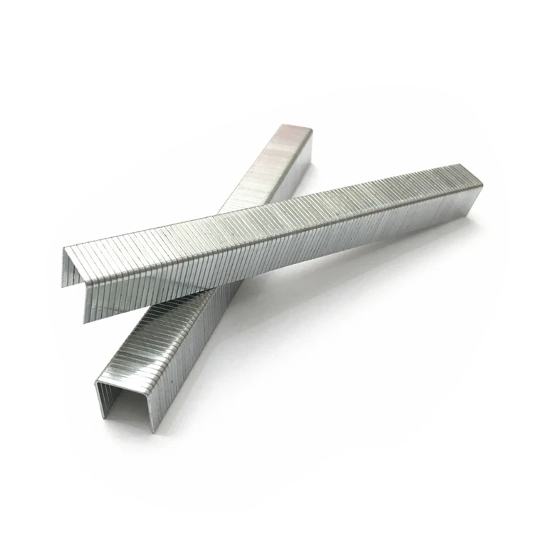 Galvanized 1022J Steel Flat Head Furniture Staples for Wood & Sofa Making with 1004J 1006J 1010J 1013J 1016J 1019J