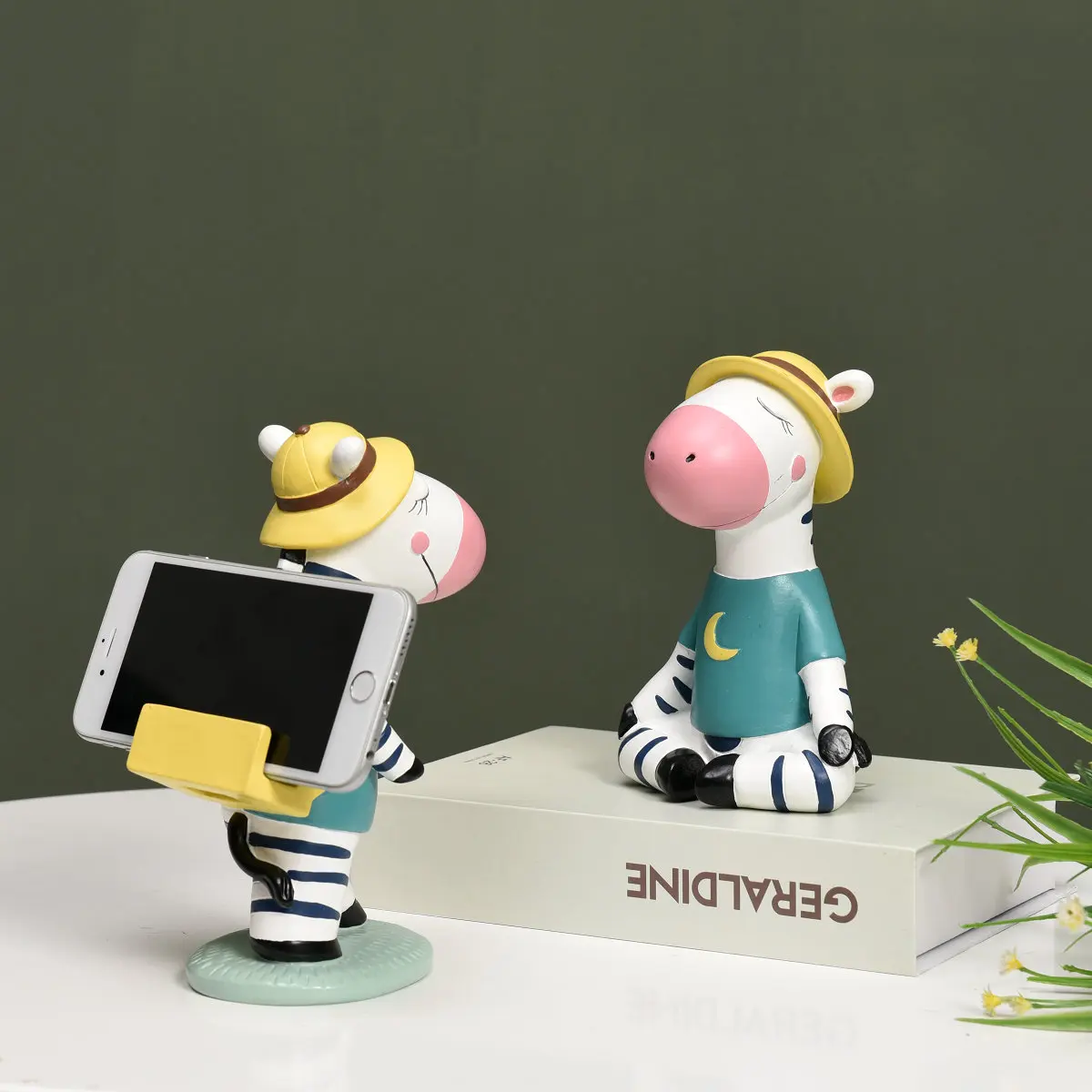 Multiple Forms Cute Gift Desk Accessory Zebra Ornaments Cartoon Animal Figurine Room Tabletop Decoration For Kid