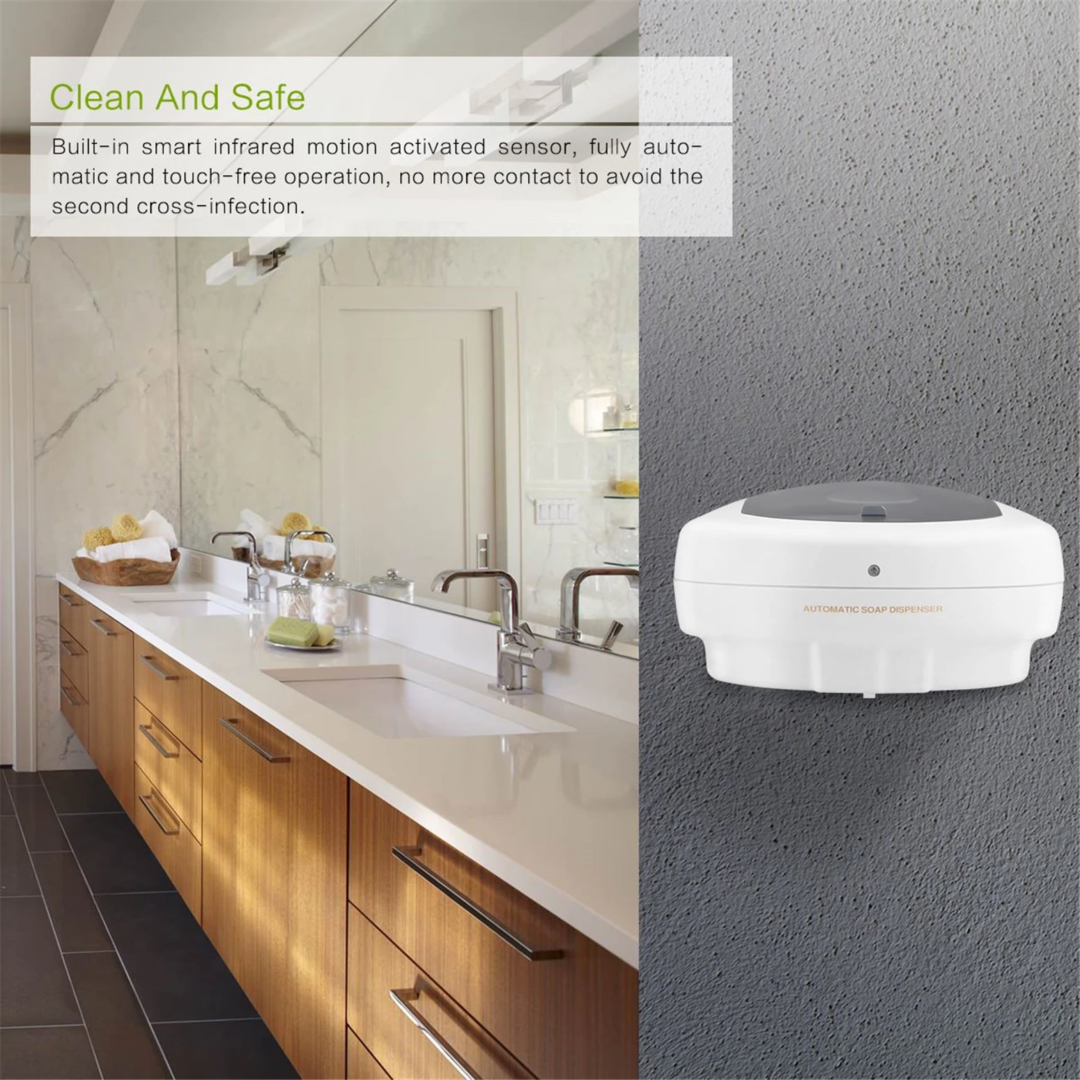 Gold Wall Mounted Soap Dispenser, Automatic Foam Soap Dispenser Wall Mounted & Automatic Hand Wash Dispenser