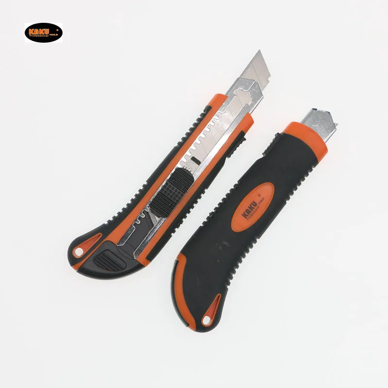 KAKU Wholesale High Quality Art Knife 18mm Alloy Auto Retractable Safety Cutter Utility Knife