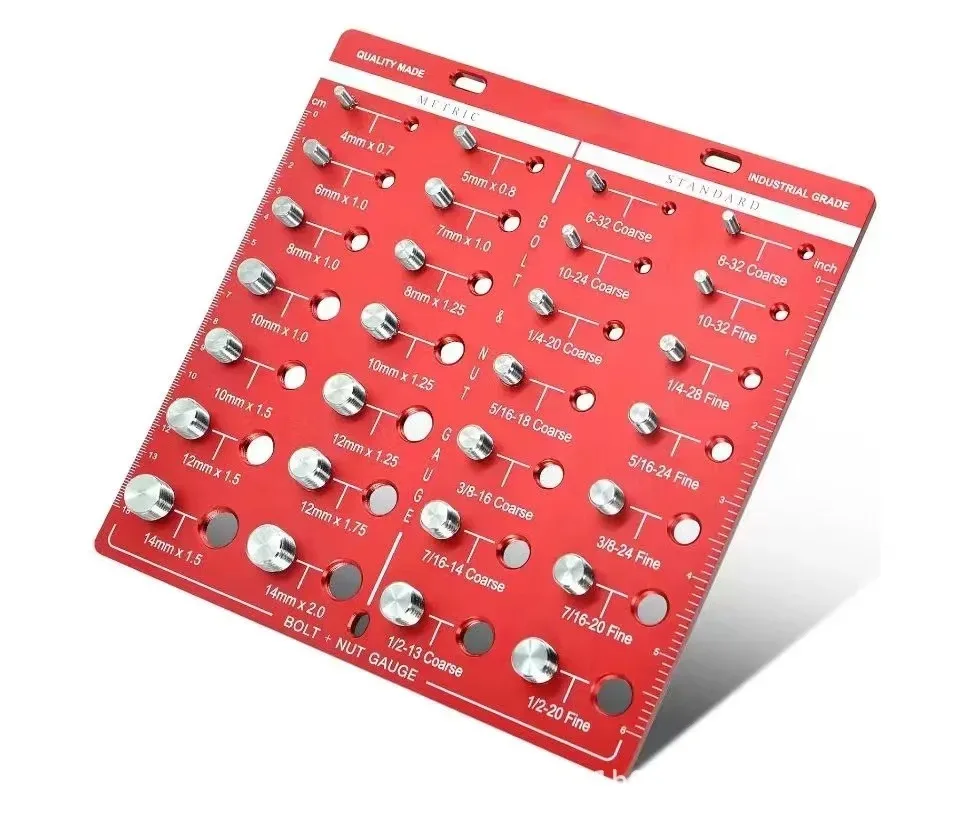 Hot Sale New Arrival Nut Bolt Thread Checker Screw Measure Gauge CNC Wire EDM Various Colors OEM Standard Ruler for Metric Bolt