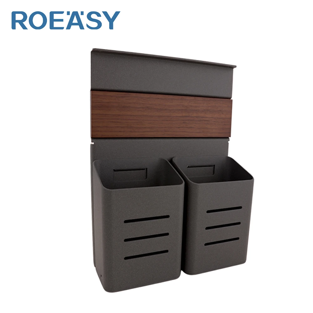 Roeasy Kitchen Detachable Knife Organizer Wall Mounted Aluminum Seasoning Rack Spice Rack