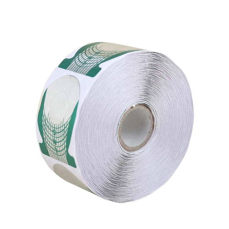 High Quality Gel Nail Extension Nails Tips Form Paper Blue 500 Pcs/roll Custom Nail Sculpture Forms