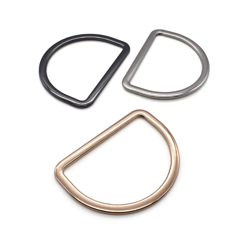 High quality metal ring iron 20MM-50MM metal round D ring buckle for leather accessories