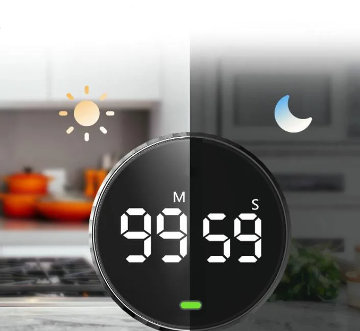 Quiet Large Digital Magnetic LED Countdown Timer Kitchen Timers